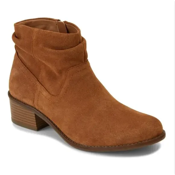 Vionic Kanela Women's Heeled Bootie brown slouchy suede boots 9.5 - Picture 1 of 16